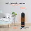 PTC Ceramic Heater Portable Oscillating Tower Space Heater 2000W Electric Heater Energy Efficient 2000W, Portable PTC Ceramic Heater for indoor use with Oscillation, LCD Display Timer and Remote Control – Black fan