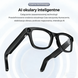 Inteligentne okulary z kamer? Sony 800W | Rozpoznawanie obrazu za pomoc? sztucznej inteligencji OpenAI, stabilizacja obrazu w rozdzielczo?ci 1080P, t?umaczenie w czasie rzeczywistym i d?ugi czas pracy na baterii.